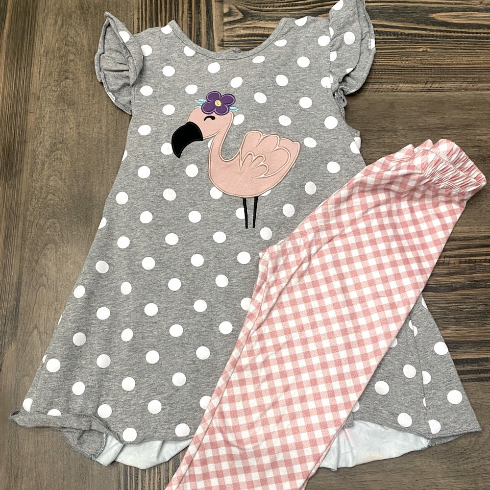 Adorable Flamingo pant set